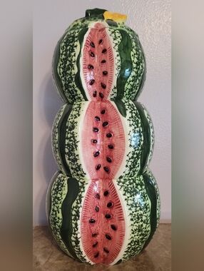 ACK Vintage Watermelon Stacking Canisters/ Cookie Jar